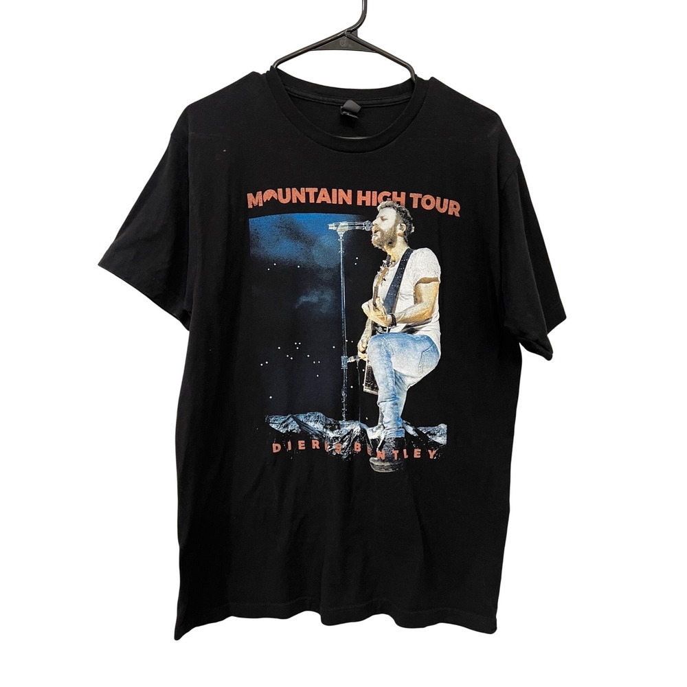 Dierks Bentley Mountain High Tour Graphic T-Shirt | Black | Large